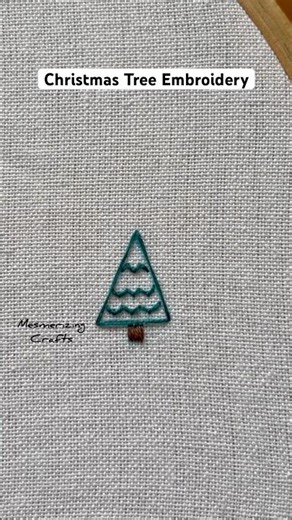 Christmas Tree Embroidery #diy #embroidery #embroiderydesign #embroiderytutorial #embroiderystitches