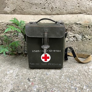 Antique First Aid Kit, Vintage Medical Bag, First Aid Kit, Red Cross, Medical Shoulder Bag, Vintage Doctor Bag, Army Medical Bag, Medic Gift - Etsy