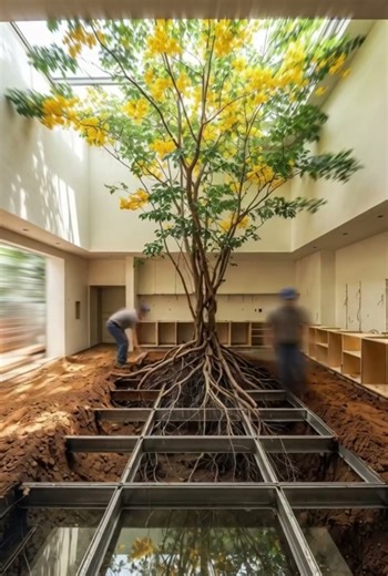Installing a Tree Indoors the Right Way #home #design #satisfying