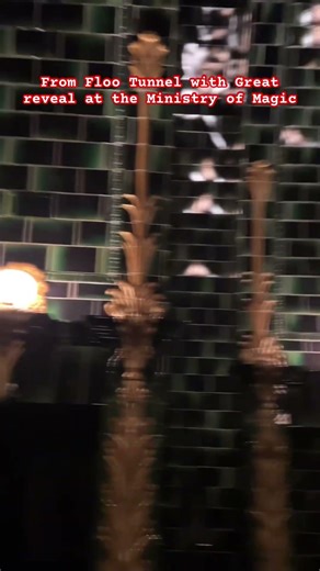 Epic Universe - From Floo Tunnel with Great reveal at the Ministry of Magic! #harrypotter #magic