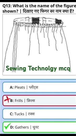 Sewing technology mcq