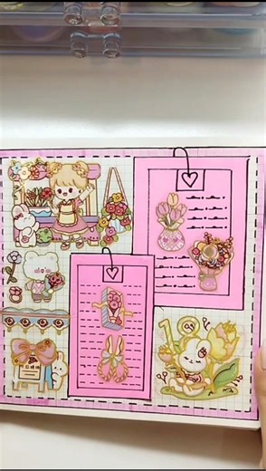 🧚 [ASMR] Journal Idea 🌈 Stickers Journaling #asmr #sticker #journal #cutestickers #kawaii #washitape