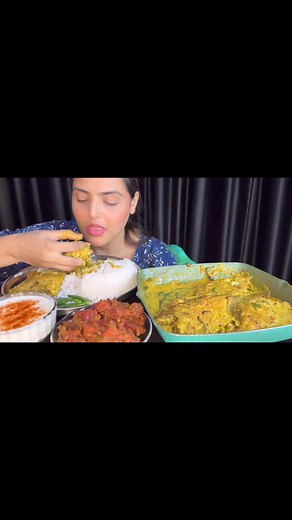 29K views · 454 reactions | Eating Spicy Mustard Pomfret, Mixed Veg, Curd, Rice #mukbang #fishcurry #asmr #indianfood | HAPPY FOOD WITH TINA | Facebook