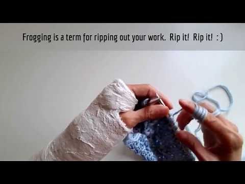 Tii Casa Knitting - How To Undo Knitting Mistakes Multiple Rows at a Time (Frogging)