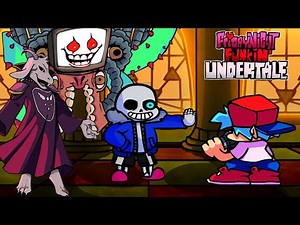 Friday Night Funkin': VS Undertale Demo All Bosses (Asriel,Sans & Flowey) - Open world FNF game