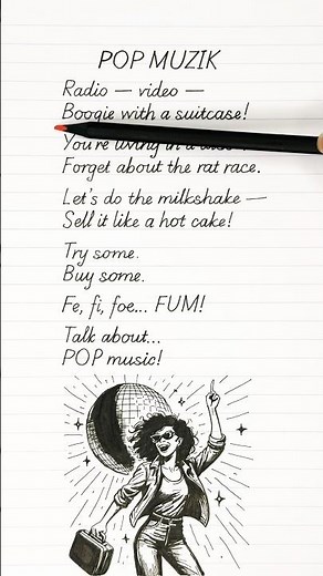 🪩 💼 POP MUZIK (Boogie with a Suitcase) – M | Lyrics + Subtitles | Viral TikTok Dance Trend