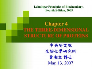 Chapter 4 THE THREE-DIMENSIONAL STRUCTURE OF PROTEINS - SlideServe