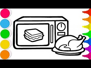 How to Draw a Cute Microwave | Easy Step by Step Drawing Tutorial