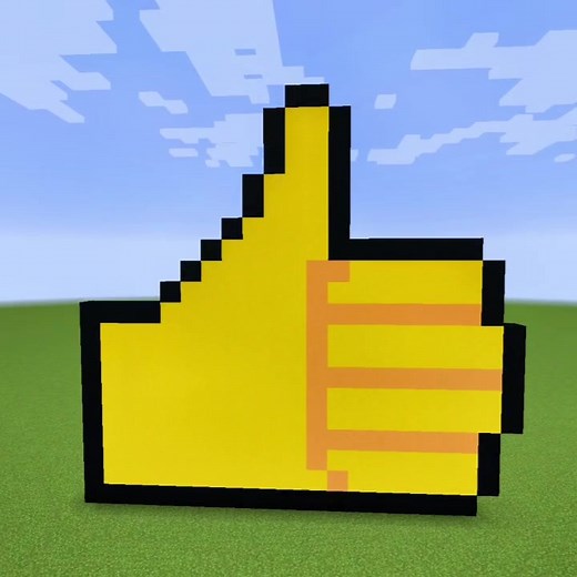 Minecraft Thumbs Up Emoji Building Guide
