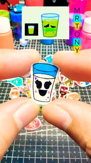 Sprunki OC Mrs. Milk Phase 1 with shrinky dinks #sprunki #shrinkydink #shrinkydinks #diy