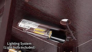 Seafuloy White 69 in. H Lighted Glass Display Case for Antique Collections/ Wine-Includes Built-in Lighting xyj-Cabinet4617