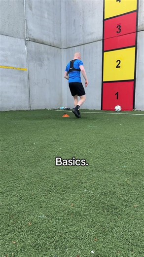 Basics. A Ball And A Wall Is All You Need! Can Never Get Too Good At The Basics. #footballtiktok #Firsttouch #individualtraining #midfielder #fyp