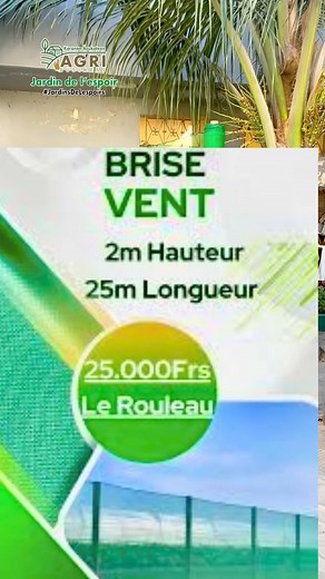 Le Brise-vent ENTI UV est une solution indispensable pour sécuriser vos parcelles face aux vents forts, à la poussière et au soleil. Il améliore le microclimat, réduit le stress des plantes et renforce la performance globale des cultures. #JardinsDeLespoirs #FermesDeLespoirs #ToutPourLAgriculture #BriseVent | Mandiaye Pety Badji