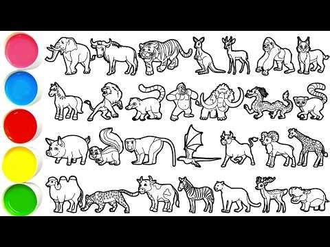 Draw 28 Amazing Animals in Hours - Elephant, Wildebeest, Tiger, Kangaroo, Gazelle, Gorilla & others
