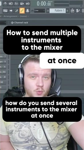 How TO SEND multiple instruments TO THE MIXER at once. #flstudio #musicproducer #flstudiotutorial