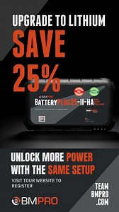 UPGRADE TO LITHIUM AND SAVE 25% Upgrade to a brand-new...