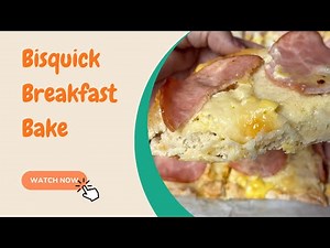 Bisquick Breakfast Bake! Bisquick, Eggs, Swiss Cheese and and Canadian Bacon!