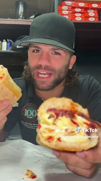 Authentic Italian Egg and Pastrami Sandwich in NYC