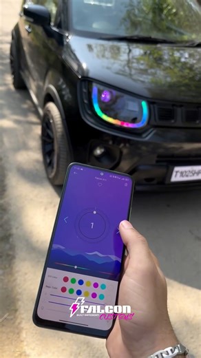 FALCON_CUSTOMS on Instagram: "🖤 Ignis in full dark mode 🖤 Sleek. Stealthy. Savage. • Full silver & chrome delete ✖️ • RGB DRL + Demon Eyes setup ⚡ Crafted by Falcon Customs — where style meets precision. 🔥 #FalconCustoms #Ignis #DarkMode #CustomBuild #DemonEyes #CarMods #AutoStyling #falconcustoms"