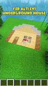 YER ALTI EVİ YAPMAK Minecraft #şhorts #minecraft