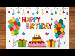 Birthday Card Drawing ll Happy Birthday Card Drawing ll Birthday Card Special Drawing Easy