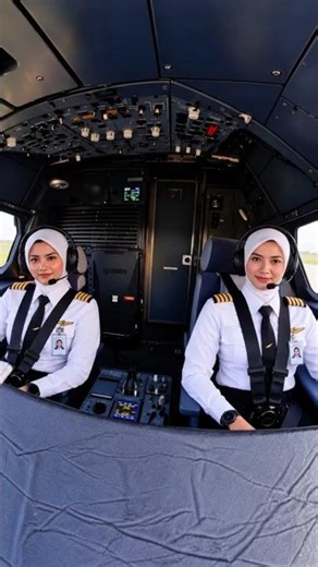 All female hijabi crew Boeing 737 😍