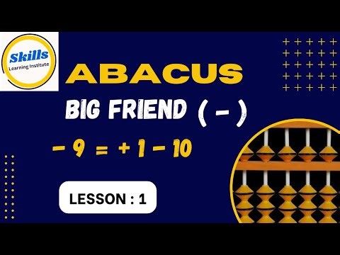 Learn the Abacus Level 1 : Big Friend Negative Numbers in Lesson 1
