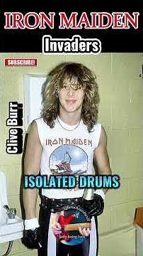 🥁IRON MAIDEN Invaders *ISOLATED DRUMS*🔥#ironmaiden #cliveburr