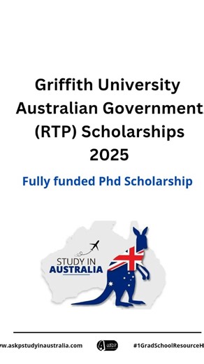 Griffith University is offering Fully Funded RTP Scholarships for 2025! - Annual Stipend: AU$35,656 - Tuition + Living Expenses Covered - Deadline: 30 January 2026 Please find details below and guidelines on how to apply https://www.askpstudyinaustralia.com/2024/12/Griffith-University-Australian-Government-RTP-Scholarships-2025.html #Scholarships #studyinaustralia #askpstudyinaustralia #GriffithUniversity #RTPScholarship | Askpstudyinaustralia | Facebook