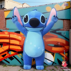 Inflatable Blue Cute Alien Mascot Costume, Full-body Cartoon Character Suit With Big Ears, Fun Cosplay for Halloween, Birthdays and Events. - Etsy