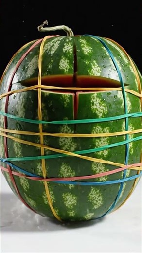 🍉 Watermelon Rubber Band Explosion – Wait For It! 😳
