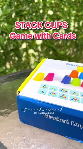 Stack Cup Game With Cards #montessoriactivity #stackcupchallenge #educationaltoysforkids #fyp #stackcupsbattle #foryou #foryourkids #funtoysforkids #worthbuyingtoy #montessoritoyideas