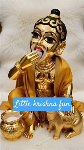 Krishna eating butter funny 😄 #sanatandharma #hindugod #indiangods #krishna #funny #littlekrishna