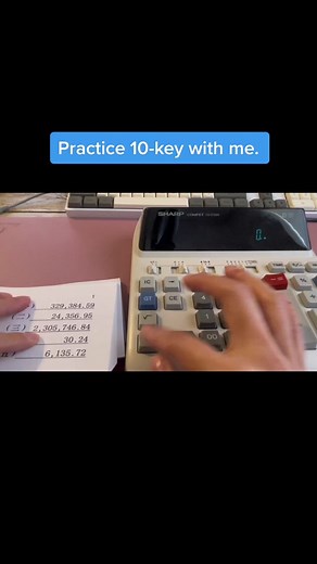 Daily routine- Practice typing the calculator as a bookkeeper. #10keys #calculator #bookkeeping #10keytyping #practicevlog