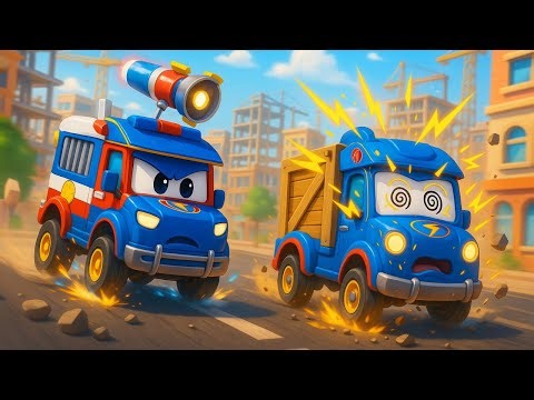 Super Bulldozer Stops the Evil Robot! 🚜 Emergency Vehicles for Kids | Super Truck