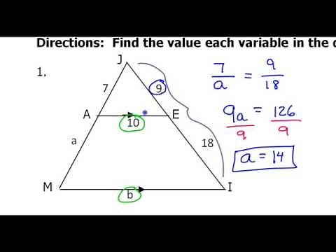 Day 8 HW #1 to #6 Side Splitter Theorem of Similar Triangles