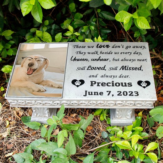 Personalized Pet Memorial Stone, Dog Cat Garden Tombstone Plaque - Etsy