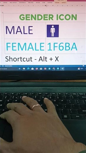 Gender Icon Code | MS Word #gender #icon #computer #code