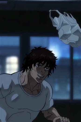 Baki kicked the plastic bag in half.#fyp #anime #shorts #movie #usa | Baki