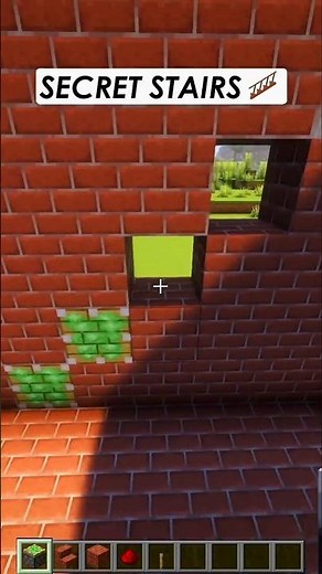 Minecraft Secret Stairs 🤫 Hidden Entrance! #minecraft #minecraftbuild #minecraftguide
