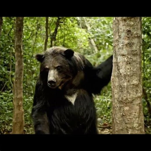 Sloth Bear Scratching himself - Funny Wild Bear in Indian Jungle #india #slothbear
