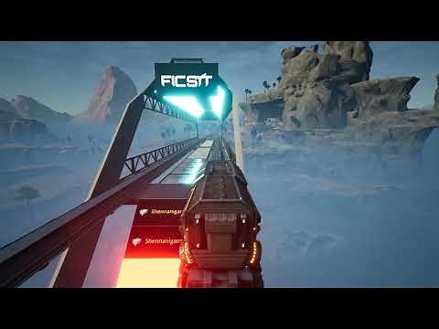 Satisfactory (The entire map was completed in the first stage train track.)