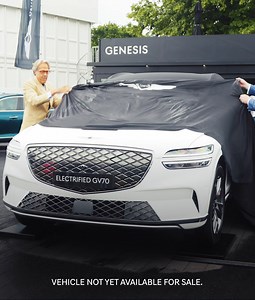 209K views · 123 reactions | What a backdrop for a European debut. Today, the Duke of Richmond and UK MD Andrew Pilkington unveiled the new Electrified GV70 at Goodwood Festival of Speed. With a dynamic silhouette and a spacious interior, this electric SUV is already turning heads. #GenesisEurope #FOS #gw_Genesis #ElectrifiedGV70 | Genesis Europe | Facebook