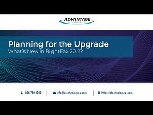 RightFax 20.2 - Planning for the Upgrade
