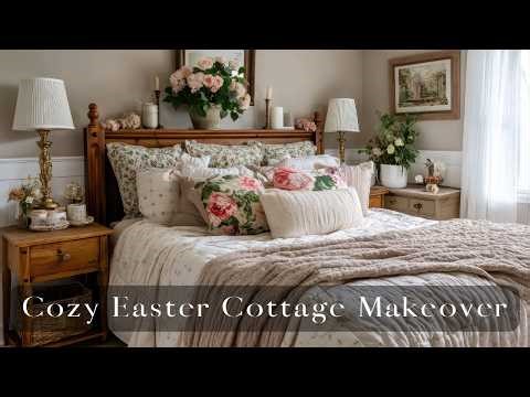 Cozy Easter Cottage Makeover 🐰| Small Space Rustic Vintage Decor Ideas on a Budget