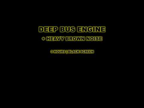 Deep Bass Bus Idling 3 Hours | Powerful Noise Masking for Sleep & Insomnia (Dark Screen)