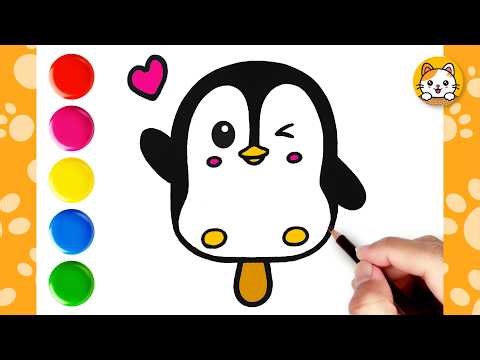 Cute Penguin Ice Cream Drawing | Learn to Draw Today