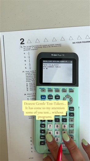 Save time on the ACT with 29 ti84 calculator programs #actprep #studytok #actmath #bridgerton #mathhack