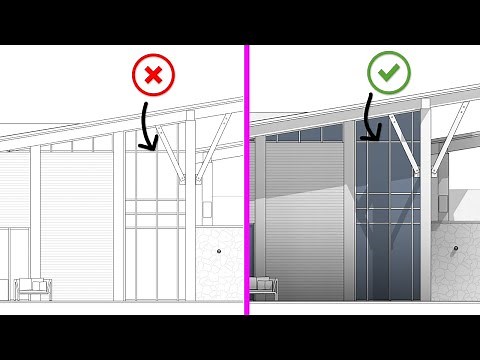 Glass Color in Elevations Revit Tip (Office Hour Sessions)