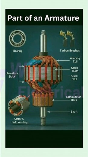 Parts of an Armature | Electrical Machine Basics